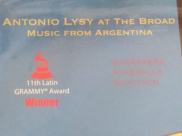 ANTONIO LYSY - at the Broad/Ginastera/Piazzolla/Schifrin - Music From Argentina - Image 2