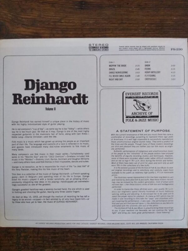 DJANGO REINHARDT - Volume II - Image 3