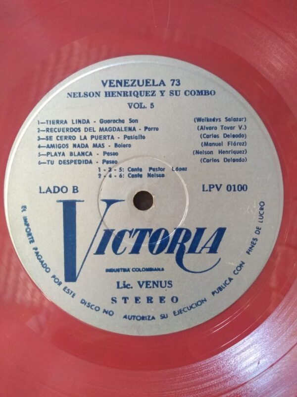 NELSON HENRIQUEZ Y SU COMBO - De Venezuela Con sabor internacional Vol. 3 - Image 3