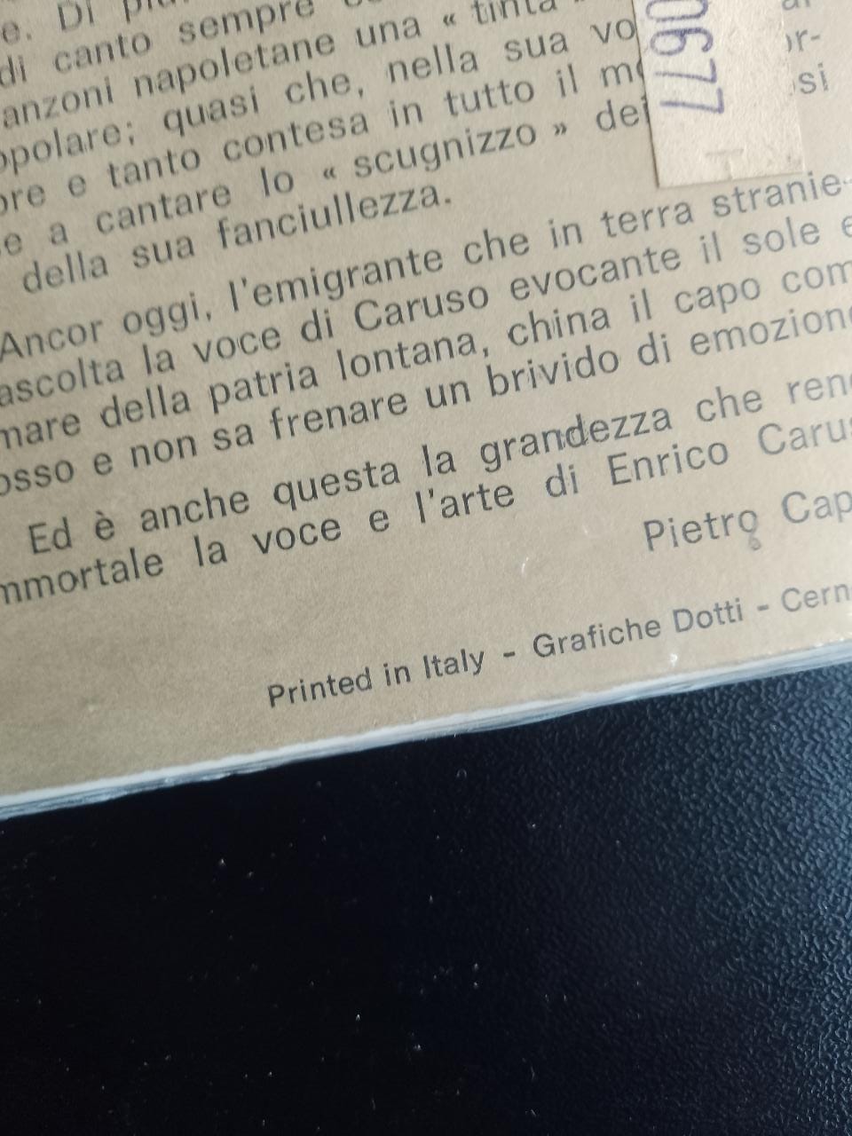 ENRICO CARUSO Addio Mia Bella Napoli Discos de Vinilo