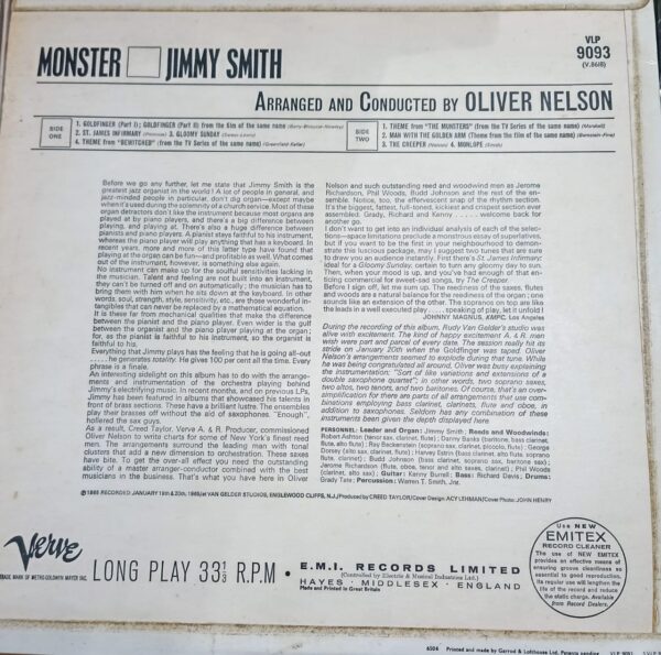 JIMMY SMITH, OLIVER NELSON - Monster - Image 2