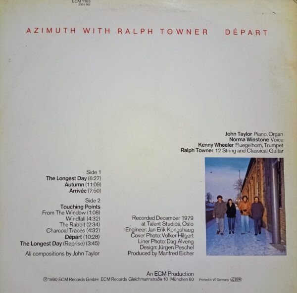 AZIMUTH WHIT RALPH TOWNER - Départ - Image 2