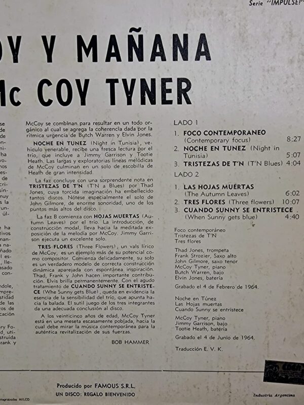 McCOY TYNER - Today And Tomorrow - Image 2