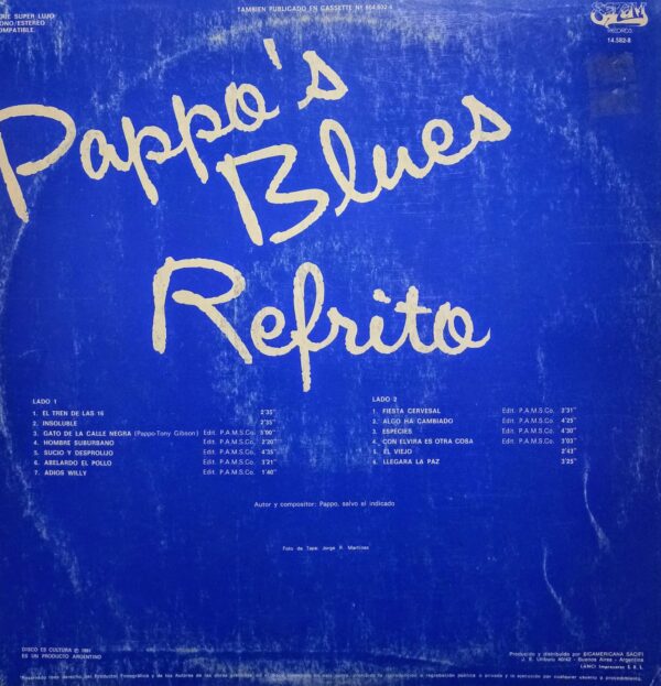 PAPPO’S BLUES - Refrito - Image 2