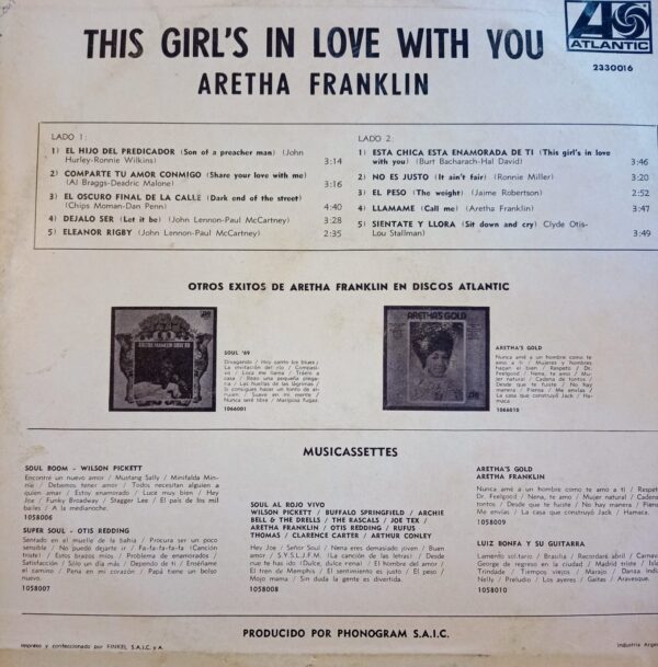 ARETHA FRANKLIN - This Girl’s In Love With You - Image 2