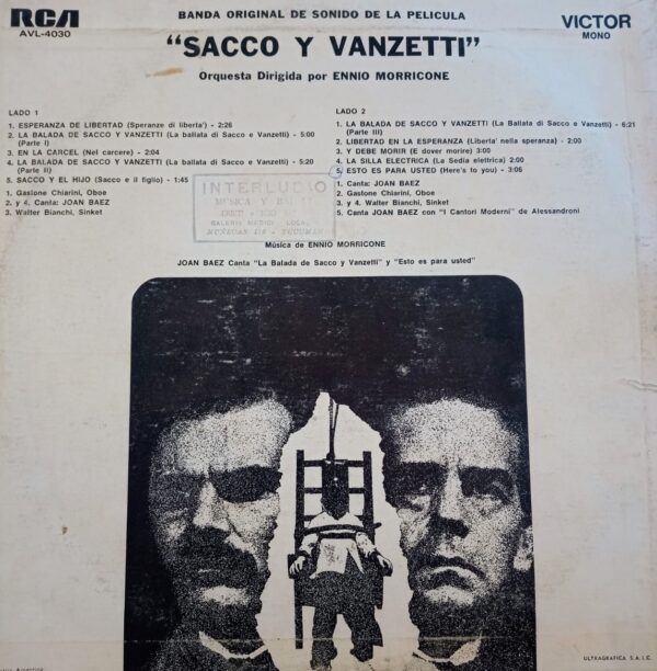 ENNIO MORRICONE, JOAN BAEZ - Sacco Y Vanzetti - Image 2