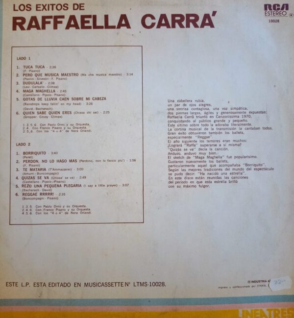 RAFFAELLA CARRA - Los Éxitos De - Image 2